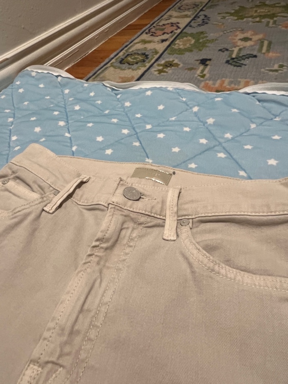 MOTHER The Insider Ankle Fray Chalk It Up Jean size 24 great condition - Picture 5 of 16